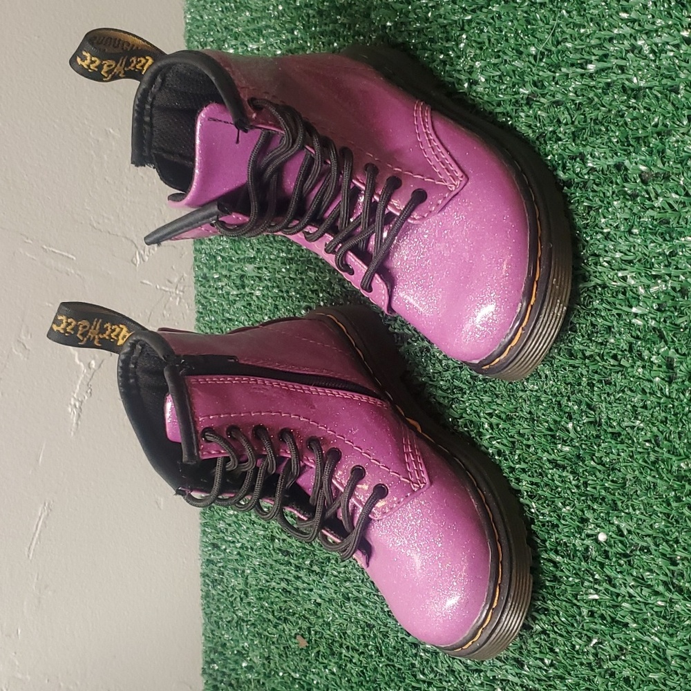 Pink Glitter Doc Martens Size 8 toddler